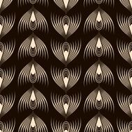 Seamless ornamental pattern Repeating monochrome vector