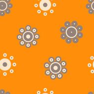 The abstract sun on the orange
