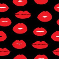 Seamless vector background with female lips N2
