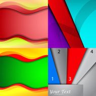 Collection of abstract multicolored backgrounds Eps 10 design N9