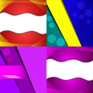 Collection of abstract multicolored backgrounds Eps 10 design N10