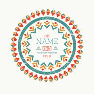 Hand drawn tribal composition Vector illustration N2