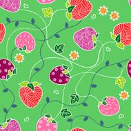 Seamless pattern with strawberries N4