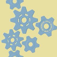 Seamless blue background gears