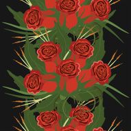 Vector seamless pattern with flowers N8