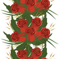 Vector seamless pattern with flowers N9