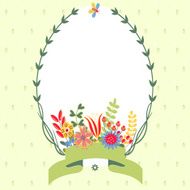 Frame with floral background N25