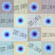 Pattern with flowers linen