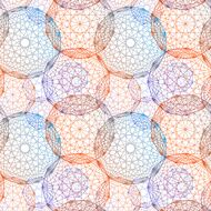 Concentric colored circles seamles pattern N3