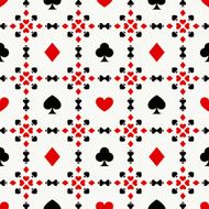 Seamless background with card suits