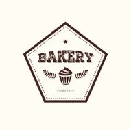 Abstract vector cake vintage logo element Cakes bread bakery Logo