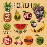 Pixel fruit kraft