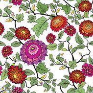 Floral seamless background Decorative flower pattern texture with flowers
