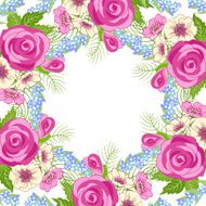 Frame with floral background N26