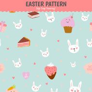 Cute pattern with sweets cupcakes bunnys hearts lollipops N2