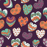 Seamless pattern with colorful hearts N7