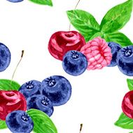 Seamless pattern with berries N2