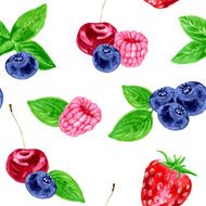 Seamless pattern with berries N3
