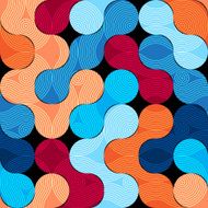 Geometric pattern on black background N3