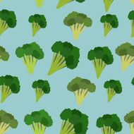 Background of the Green brokkoi Vector seamless pattern vege