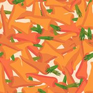 Carrot pattern Seamless background with orange carrots Vector