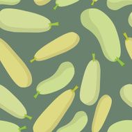 Zucchini seamless pattern Vector background ripe vegetable Zucc