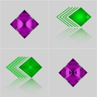 set of Abstract Geometric Triangle Pattern for your design