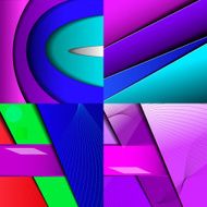 Collection of abstract multicolored backgrounds Eps 10 design N11