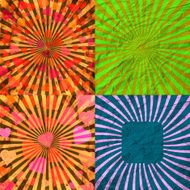Set Vintage Colored Rays background N17