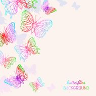 Colorful Butterflies Background