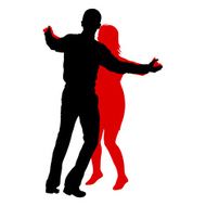 Black silhouettes Dancing