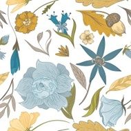 Vintage Fall Floral Pattern
