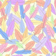 Bright seamless feather pattern