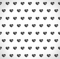 Seamless geometric polygonal black hearts background
