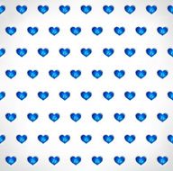 Seamless geometric polygonal blue hearts background