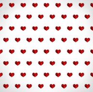 Seamless geometric polygonal red hearts background