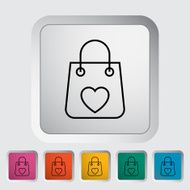 Bag store single icon