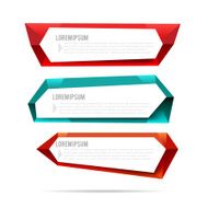 Set of label banner polygon element background colorful pattern N2