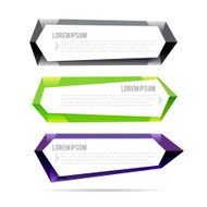 Set of label banner polygon element background colorful pattern N3
