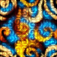 Grunge tribal pattern on abstract background