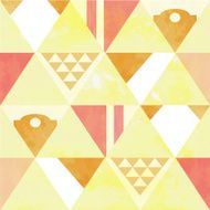 white yellow brown red triangle geometric seamless vintage style