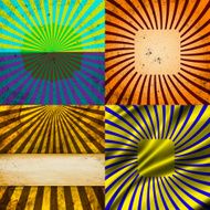 Set Vintage Colored Rays background N28