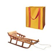 Reusable shopping bag Bag for groceries Wooden Sledge