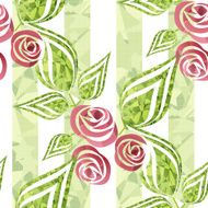 Flowers retro modern abstract seamless pattern