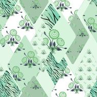 Patchwork wild floral seamless pattern texture background N2