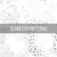 Molecular structure backgrounds seamless patterns Business templates for webdesign science N3
