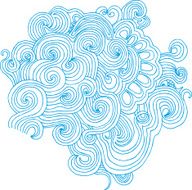 Wavy doodle isolated on white N2