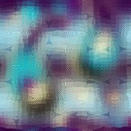 Geometric pattern on abstract paisley background