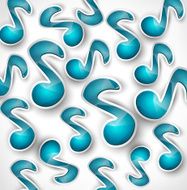 Abstract background with cartoon music notes