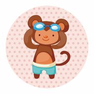 animal summer cartoon theme elements N39
